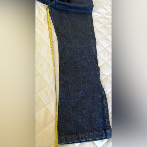 Tommy Hilfiger trendy wide leg high rise women jeans dark blue like black US 31 - Picture 15 of 16